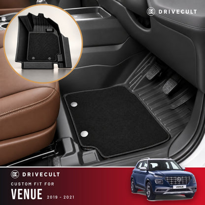Hyundai Venue 2019-2021 DriveCult ATM X Mats custom-fit 2-layer floor mats