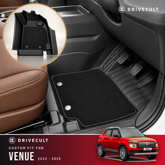 Hyundai Venue 2022-2025 DriveCult ATM X Mats custom-fit 2-layer floor mats