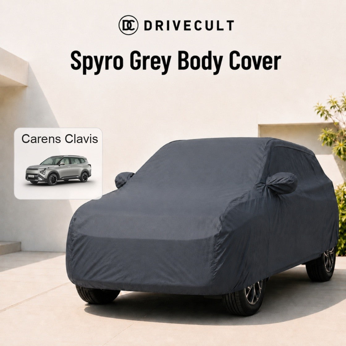 Kia Carens Clavis Body Cover Spyro Grey body cover