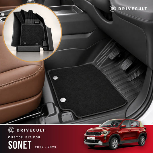 Kia Sonet 2027-2029 DriveCult ATM X Mats custom-fit 2-layer floor mats