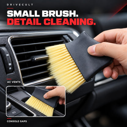 AC vent brush cleaning car vents and console gaps