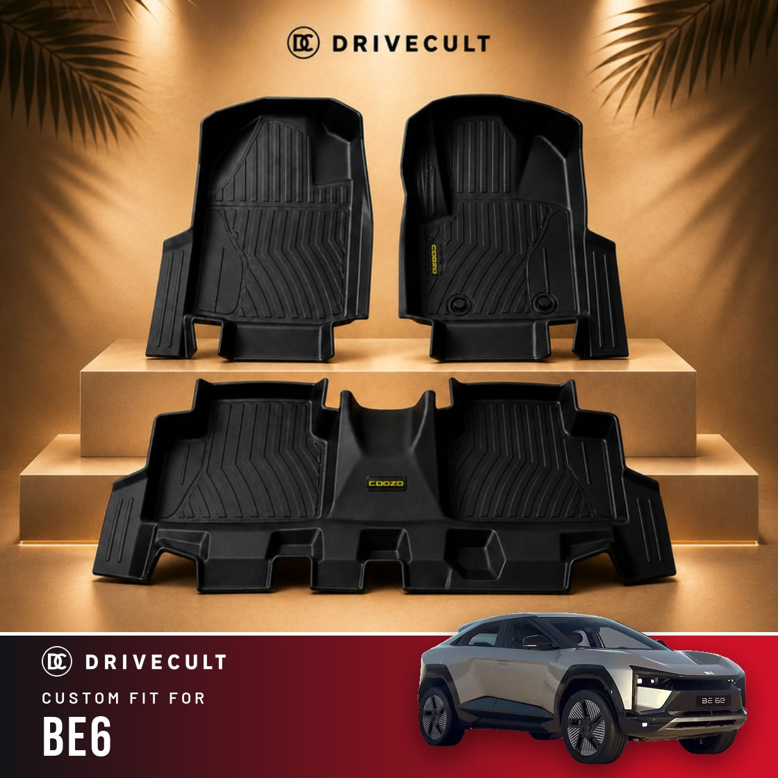 Mahindra BE6 DriveCult ATM Mats custom-fit TPE floor mats