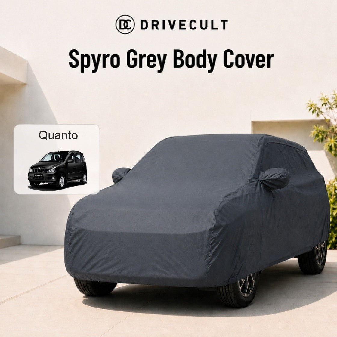 Mahindra Quanto Body Cover Spyro Grey body cover