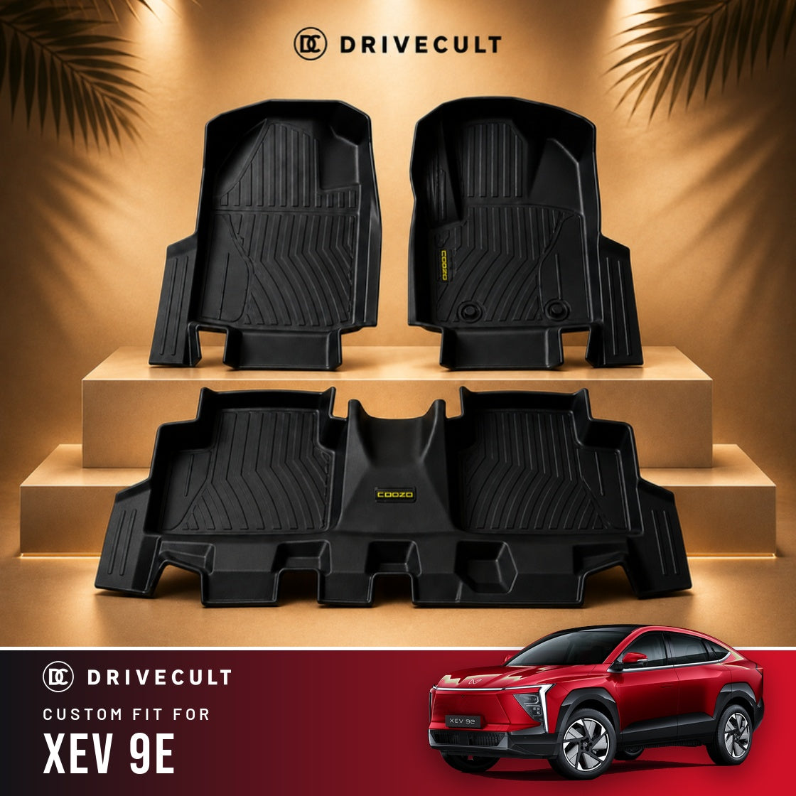 Mahindra XEV 9E DriveCult ATM Mats custom-fit TPE floor mats