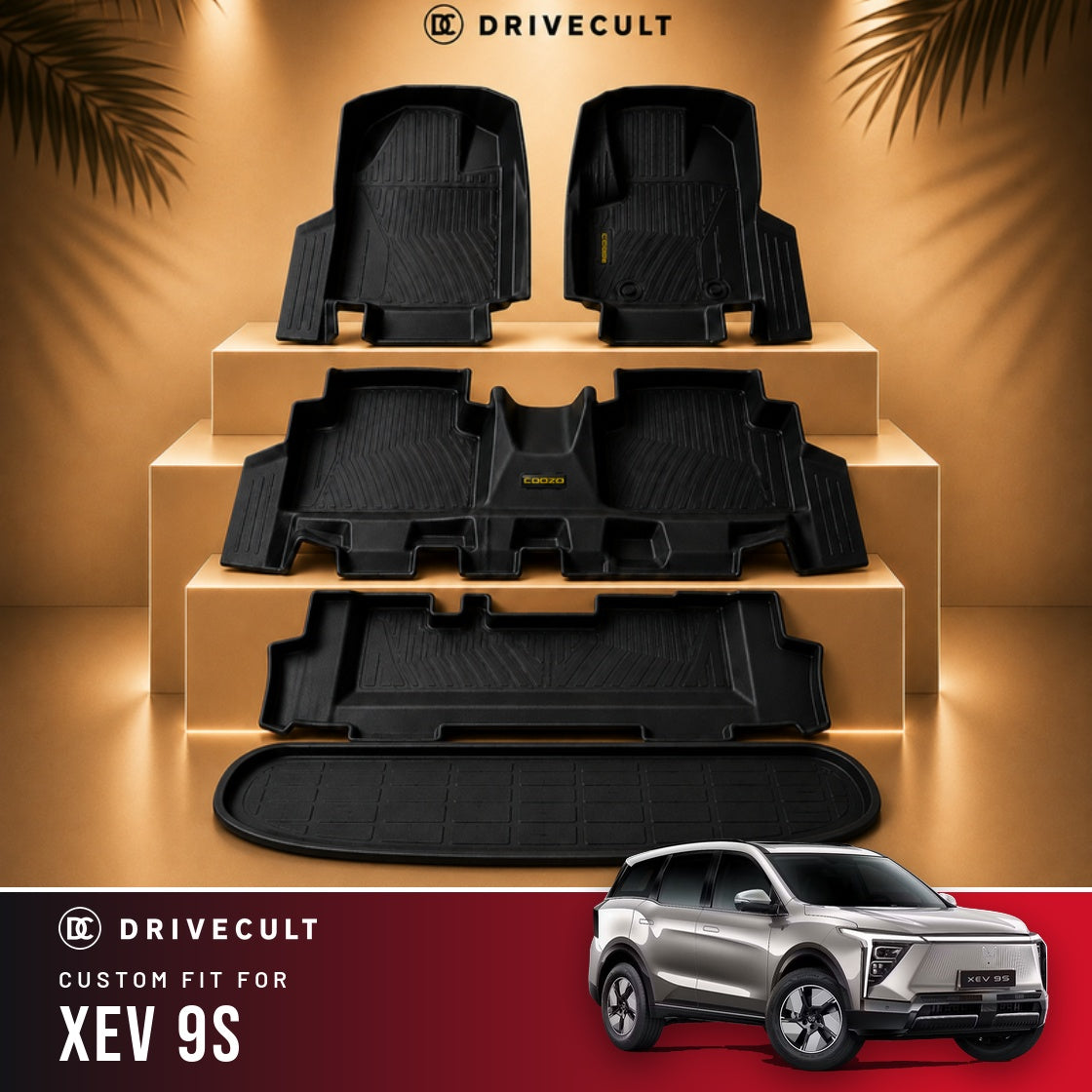 Mahindra XEV 9S DriveCult ATM Mats custom-fit TPE floor mats