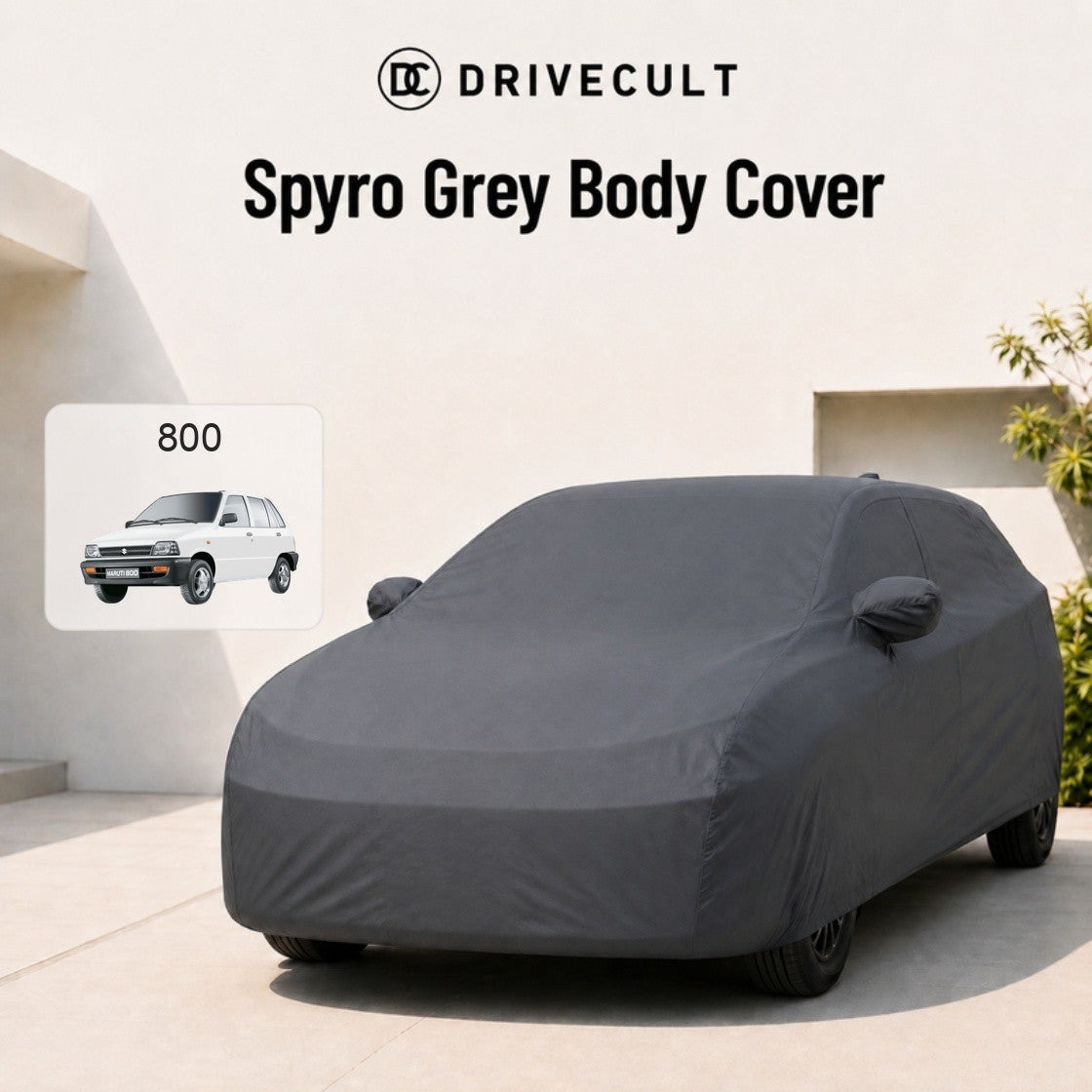 Maruti Suzuki 800 Spyro Grey body cover