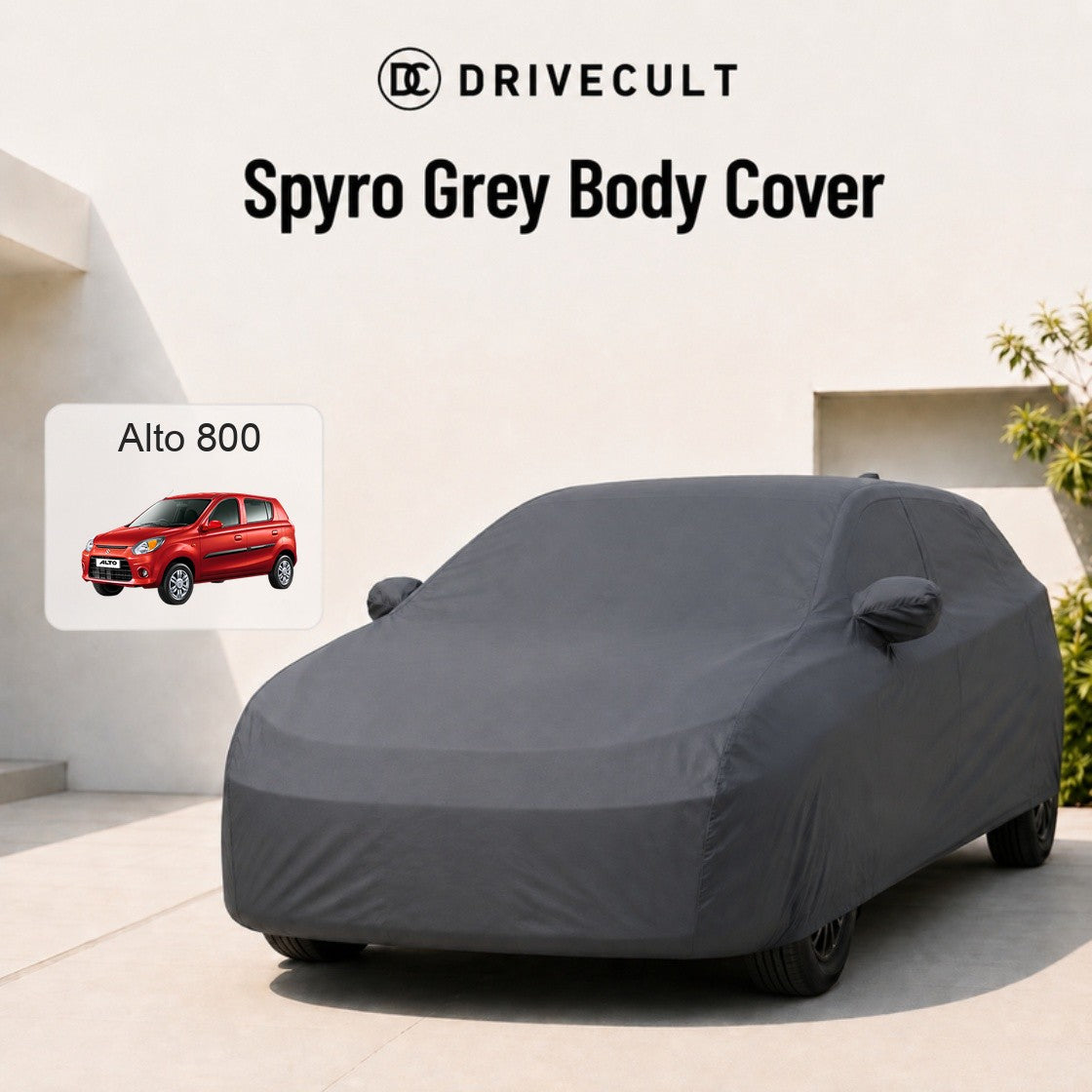 Maruti Suzuki Alto 800 Spyro Grey body cover