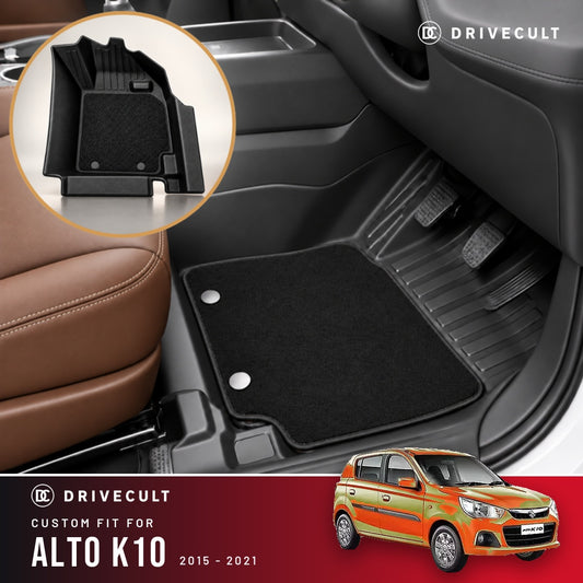 Maruti Suzuki Alto K10 2015-2021 DriveCult ATM X Mats custom-fit 2-layer floor mats