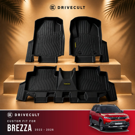 Maruti Suzuki Brezza 2022 - 2026 DriveCult ATM Mats custom-fit TPE floor mats