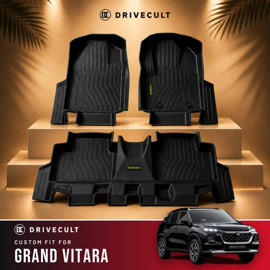 Maruti Suzuki Grand Vitara DriveCult ATM Mats custom-fit TPE floor mats