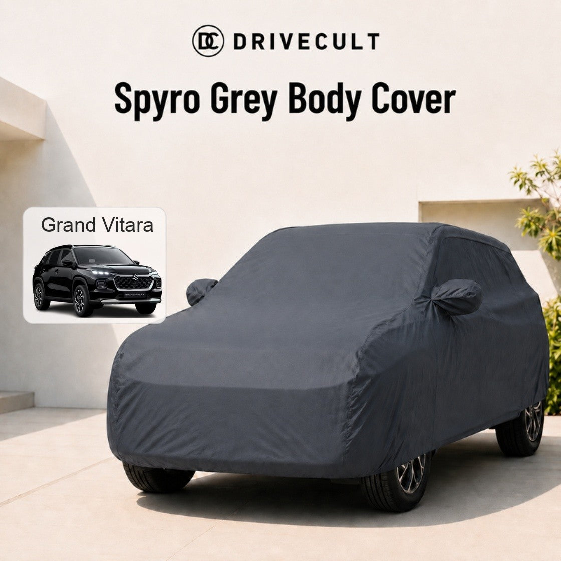 Maruti Suzuki Grand Vitara Body Cover Spyro Grey body cover
