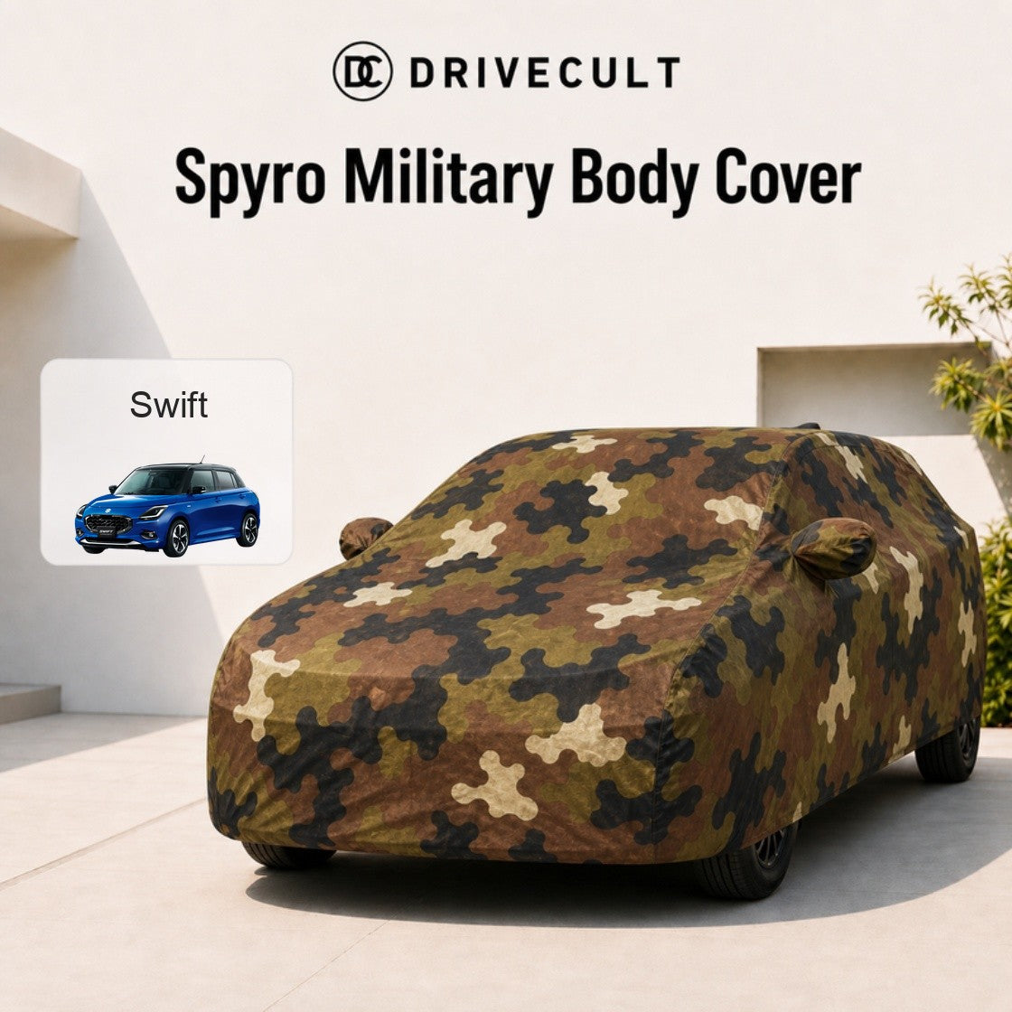 Maruti Suzuki Swift 2024-2027 Spyro Military body cover