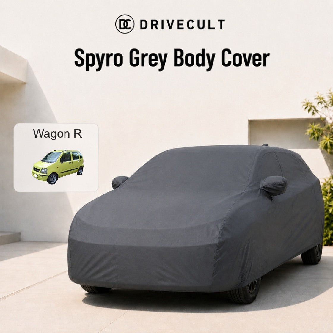 Maruti Suzuki Wagon R 1999-2009 Spyro Grey body cover