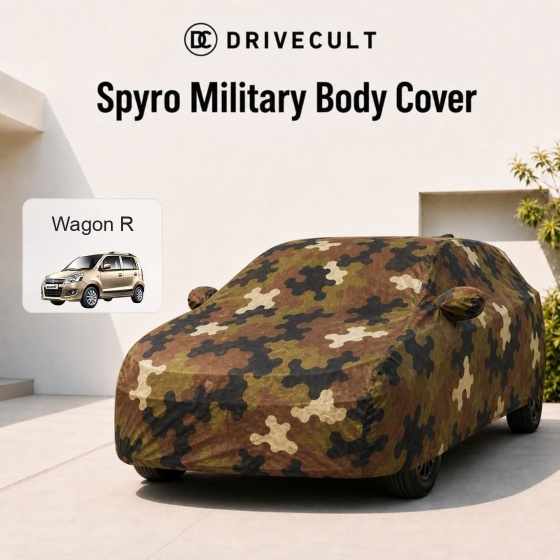 Maruti Suzuki Wagon R 2010-2018 Spyro Military body cover
