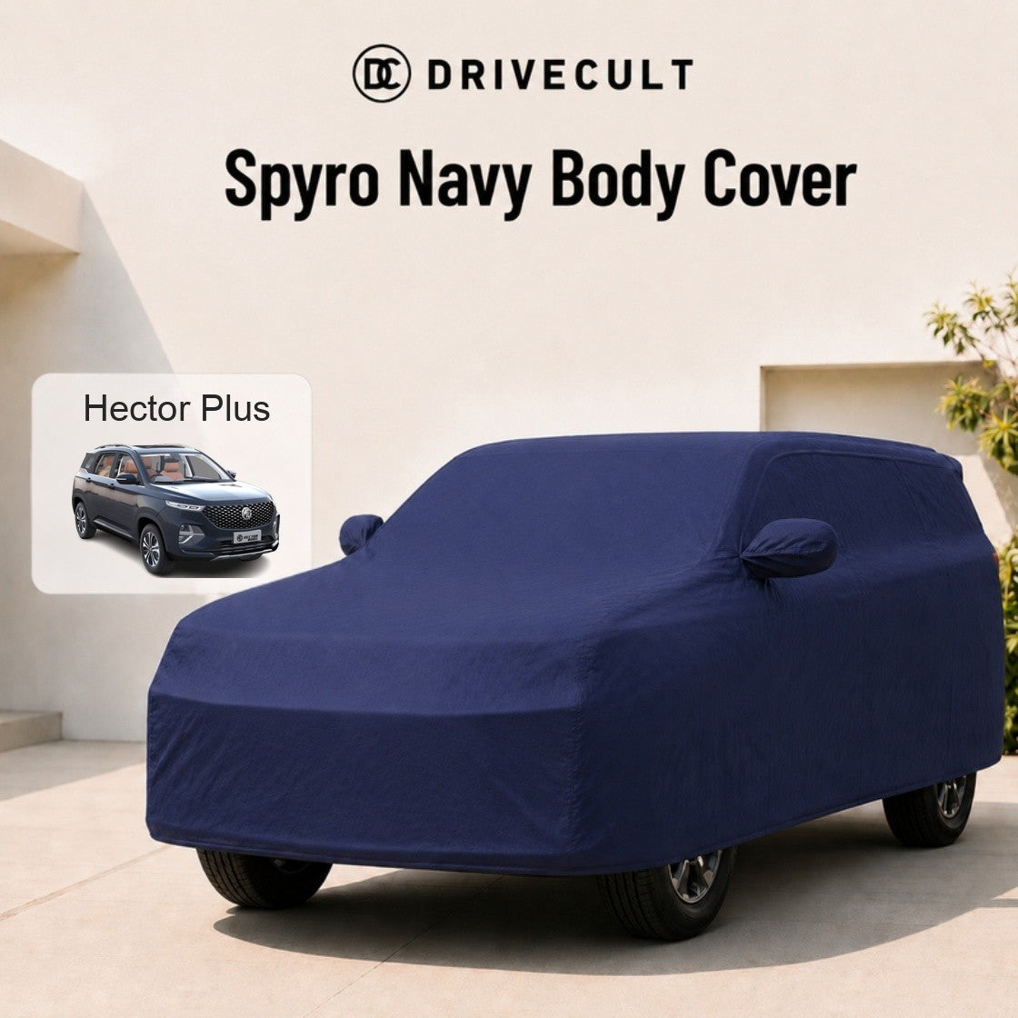 MG Hector Plus Body Cover Spyro Navy body cover