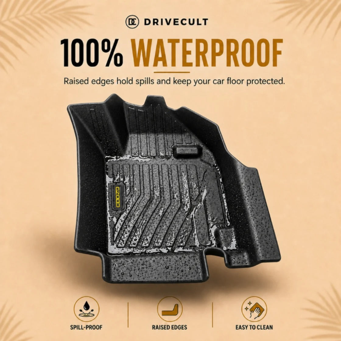 Maruti Suzuki Brezza 2022 - 2026 ATM Mats - 100 percent waterproof mats with raised spill-proof edges