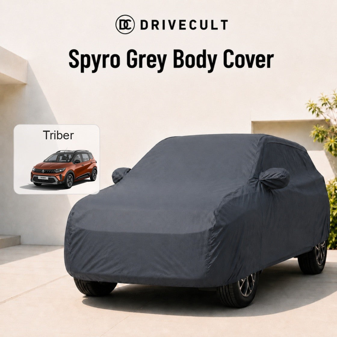 Renault Triber Body Cover Spyro Grey body cover