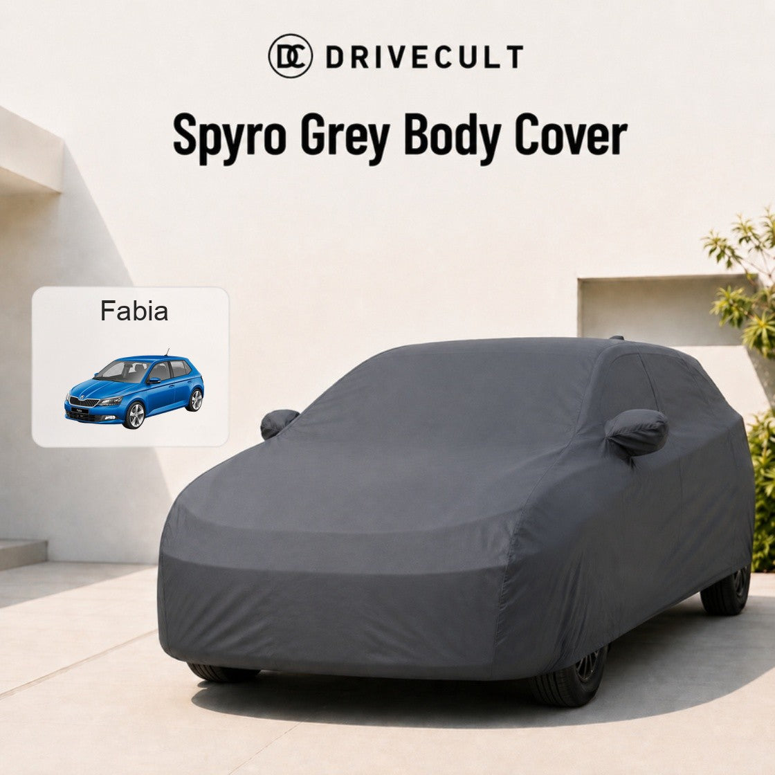 Skoda Fabia Spyro Grey body cover