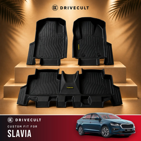 Skoda Slavia DriveCult ATM Mats custom-fit TPE floor mats