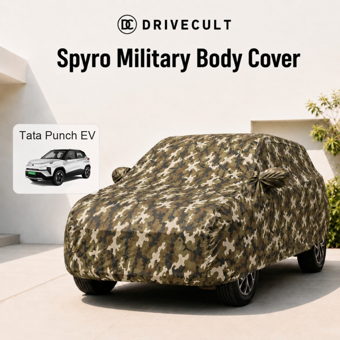 Tata Punch EV Spyro Military body cover