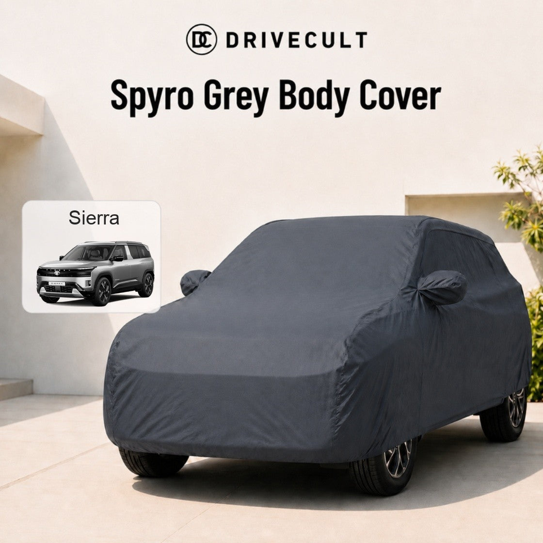Tata Sierra Body Cover Spyro Grey body cover