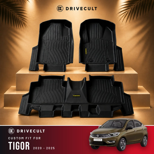 Tata Tigor 2020 - 2025 DriveCult ATM Mats custom-fit TPE floor mats
