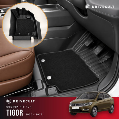 Tata Tigor 2020-2025 DriveCult ATM X Mats custom-fit 2-layer floor mats