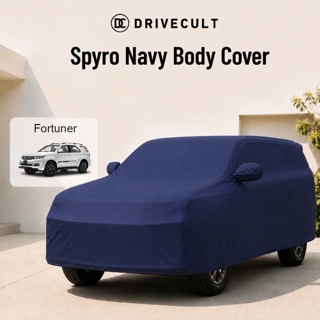 Toyota Fortuner Body Cover · 2012–2015 Spyro Navy body cover