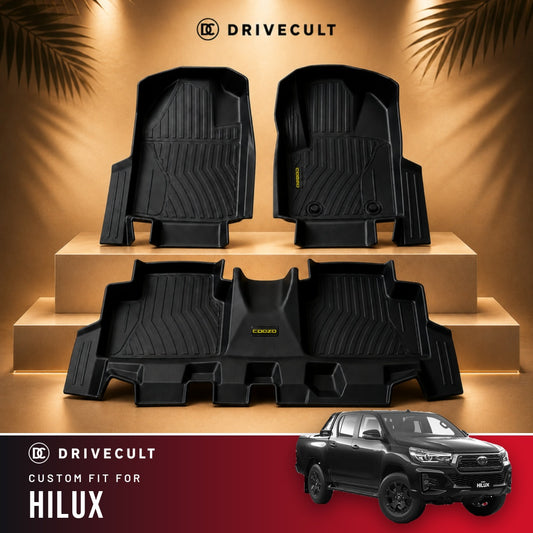Toyota Hilux DriveCult ATM Mats custom-fit TPE floor mats