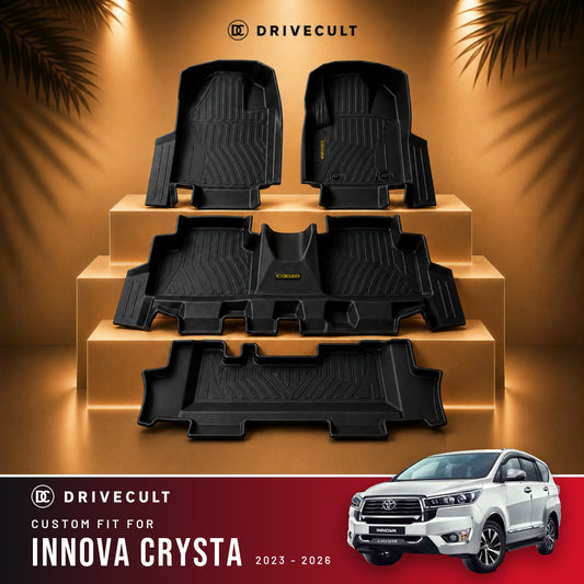 Toyota Innova Crysta 2023 - 2026 DriveCult ATM Mats custom-fit TPE floor mats