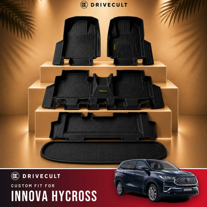Toyota Innova Hycross DriveCult ATM Mats custom-fit TPE floor mats