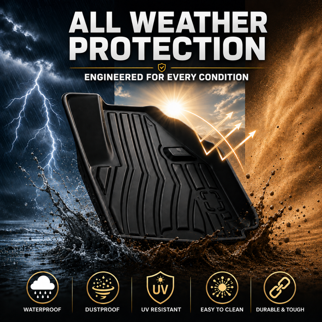 Apex TPE 5D mat rated waterproof, dustproof and UV resistant