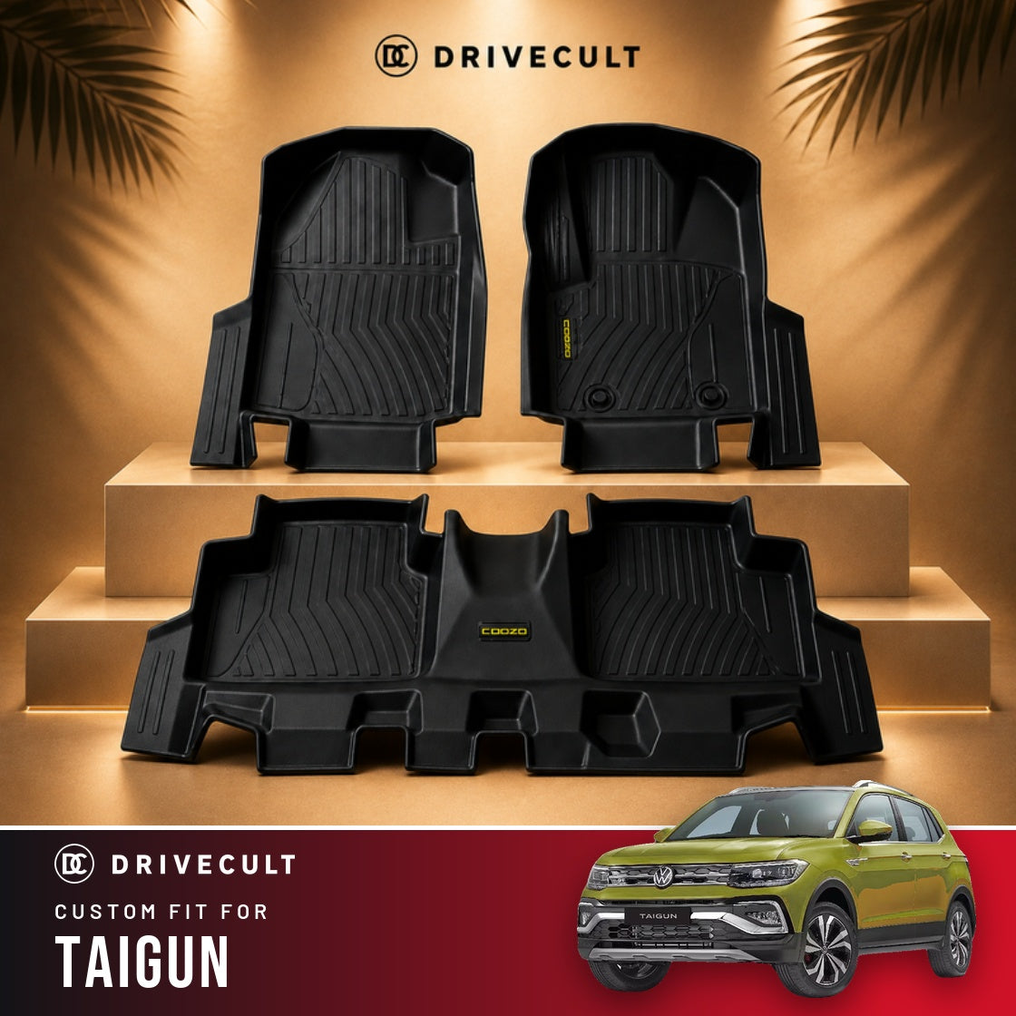 Volkswagen Taigun DriveCult ATM Mats custom-fit TPE floor mats