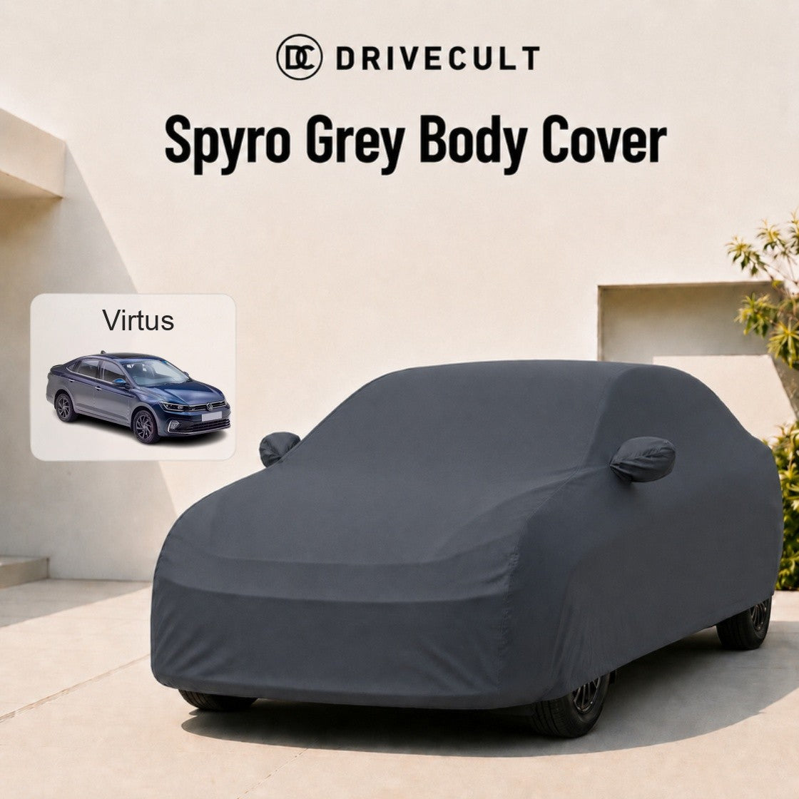 Volkswagen Virtus Body Cover Spyro Grey body cover