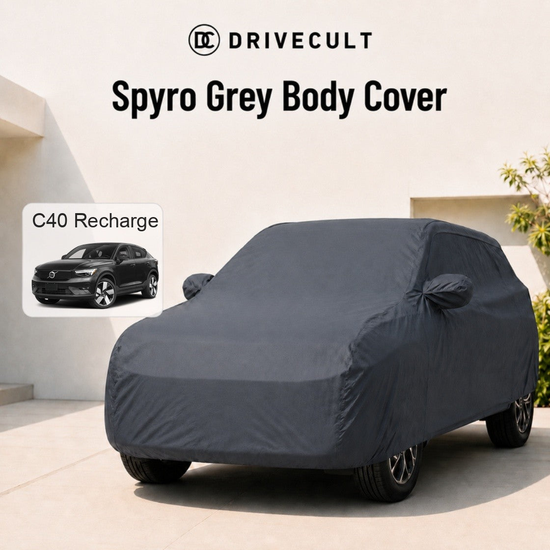 Volvo C40 Recharge Body Cover Spyro Grey body cover