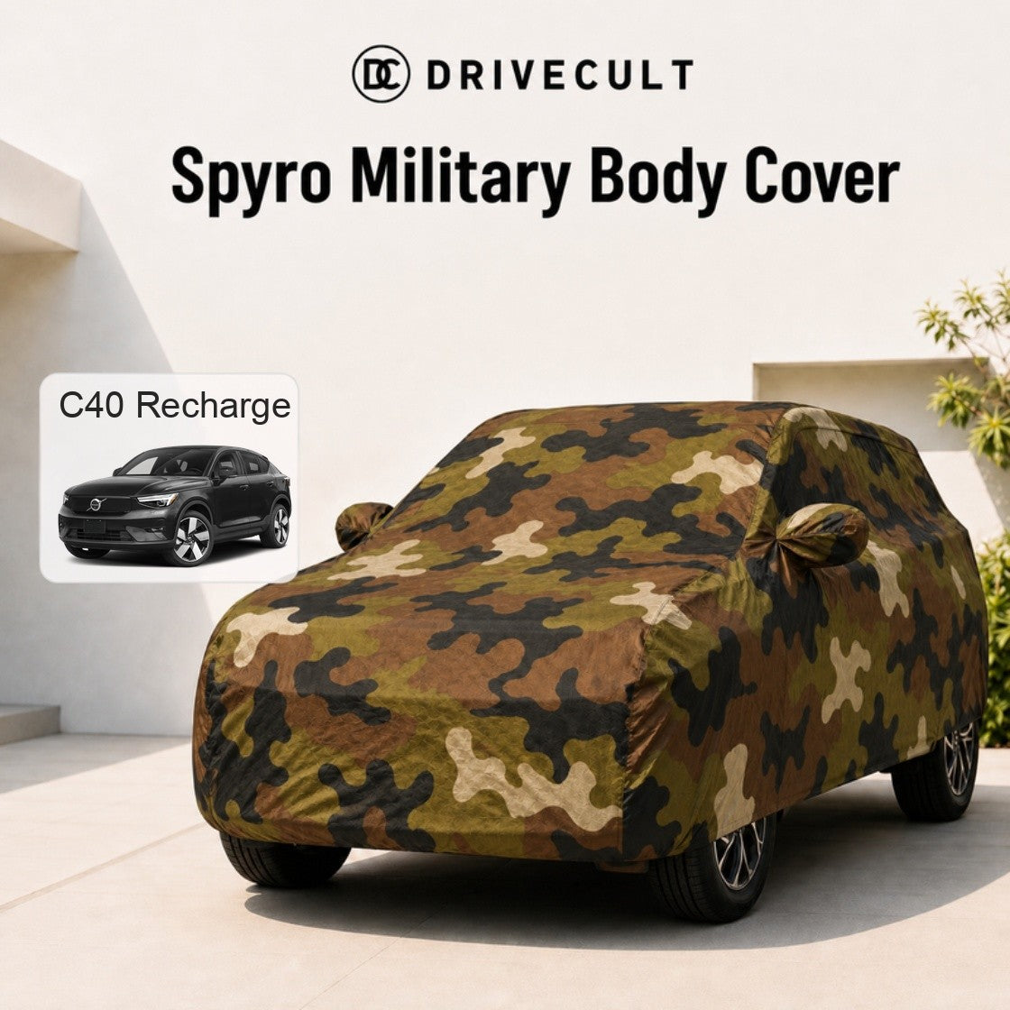 Volvo C40 Recharge Body Cover Spyro Military body cover